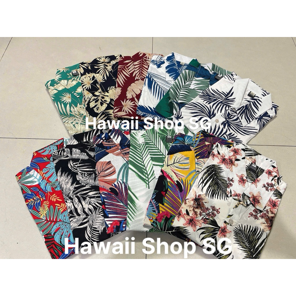 (Bigsize 150kg) Áo sơ mi Hawaii đi biển mùa hè bigsize nam nữ du lịch (link 4) bảng size ở cuối