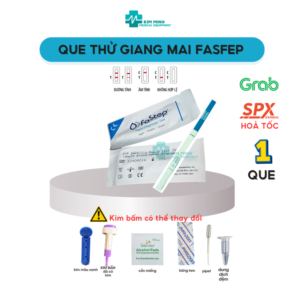  Que thử Giang mai HPV HIV tại nhà Fastep 