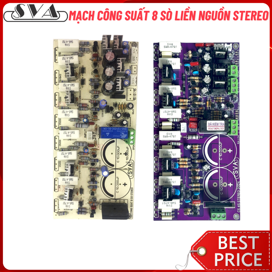 MẠCH CÔNG SUẤT 8 SÒ LIỀN NGUỒN STEREO