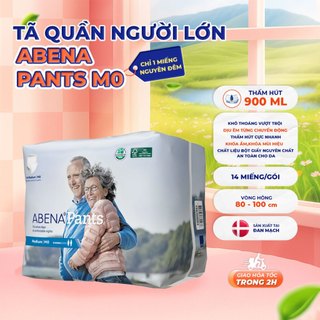 Tã quần người lớn Abena Pants M0 14 miếng/gói, thấm hút 900ml - Khô thoáng suốt cả ngày - Nhập khẩu từ Đan Mạch
