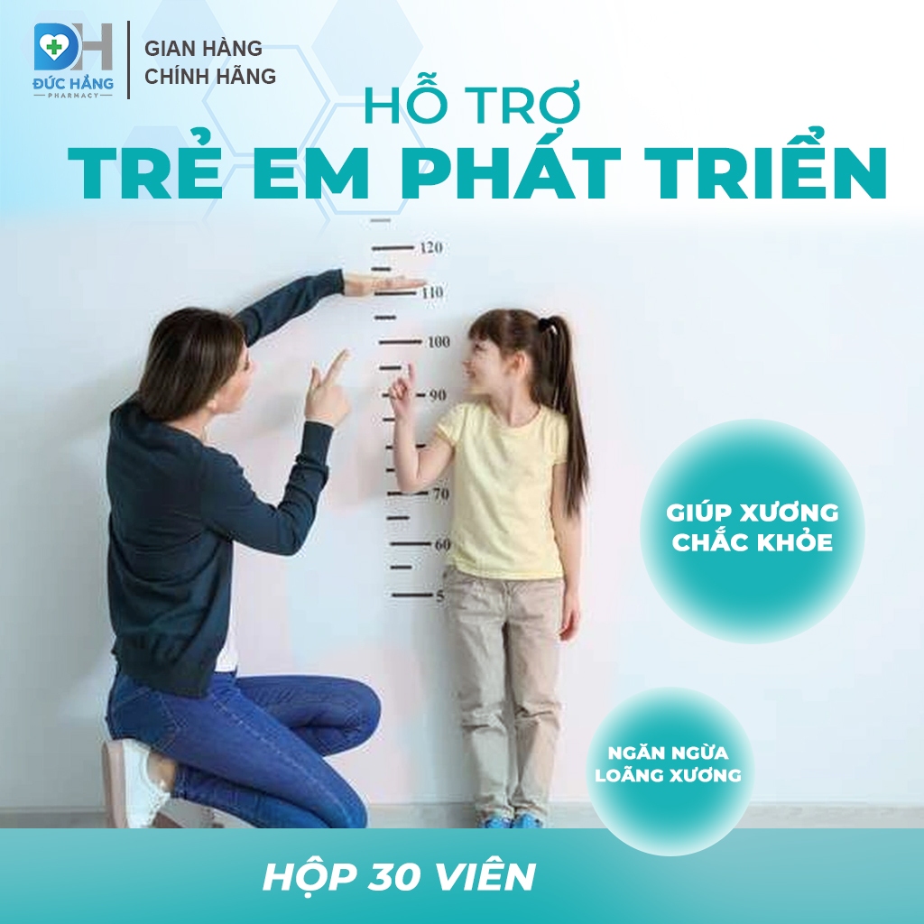 Calci Nano Blue+ – Bổ Sung Canxi Nano, Vitamin D3 & MK7, Canxi Từ Tảo Biển (Hộp 60 viên)