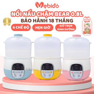 Nồi Nấu Chậm 0,8L Bear Và Misan 1L Chính Hãng Nấu Cháo Hầm Hấp Nồi Chưng Yến Giữ Trọn Dinh Dưỡng Shop Mẹ Bí Đỏ
