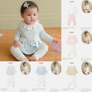 Mochee Bộ Rời Dài Tay Chất Mềm Mịn, Thoáng Mát Có Size Từ Sơ Sinh