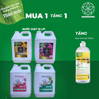 Nước Giặt Xả Hữu Cơ Thơm Lâu MAS.CLEAN An Toàn Cho Da Nhạy Cảm Và Da Em Bé - Can 10L Siêu Tiết Kiệm