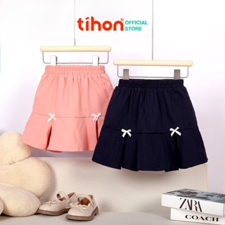  Chân váy bé gái TIHON cao cấp chất liệu thoáng mát đính nơ siêu xinh cho bé CV0755077 