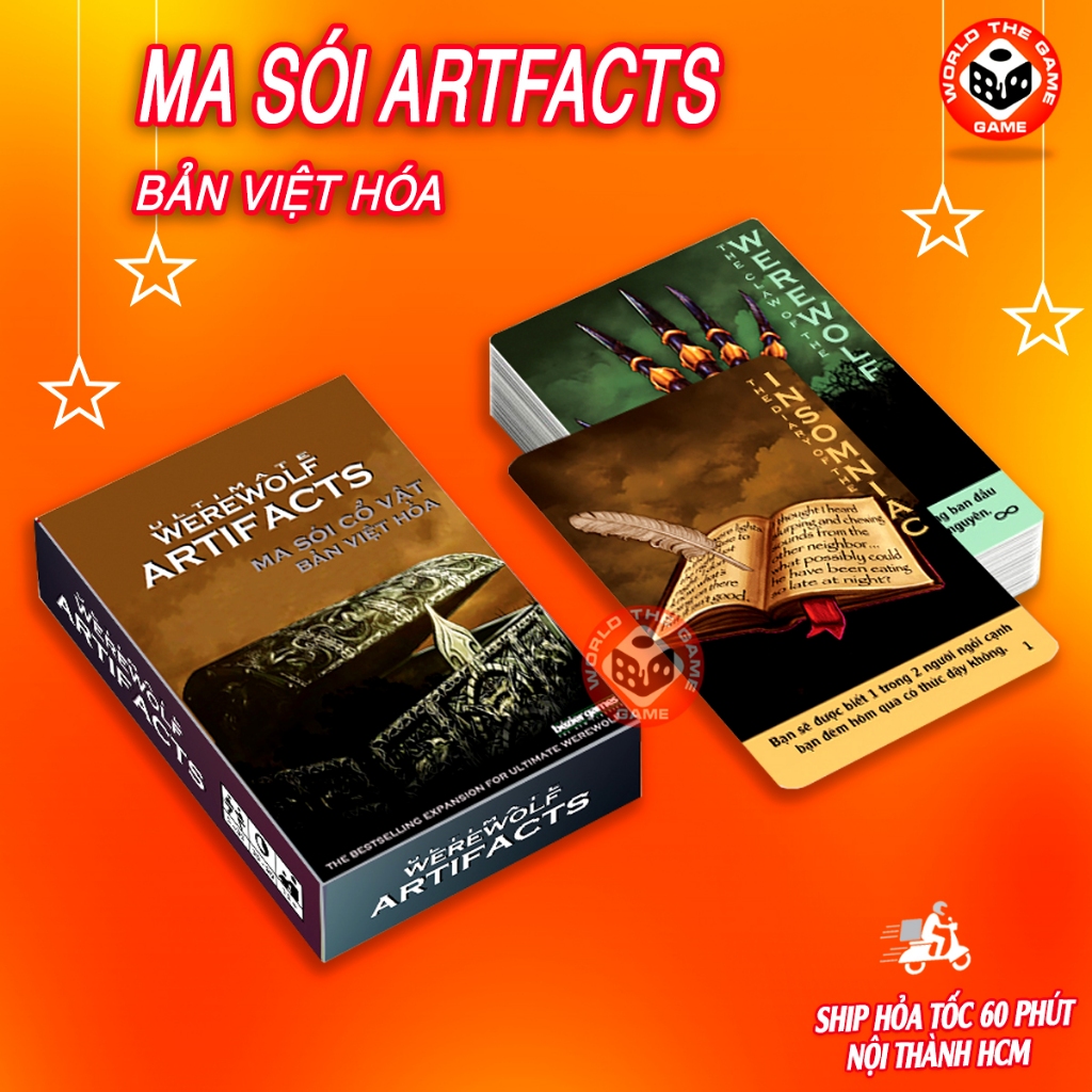Ma sói cổ vật - Ma sói artifacts chơi kèm cùng ma sói ultimate boardgame Việt hóa nhiều người chơi