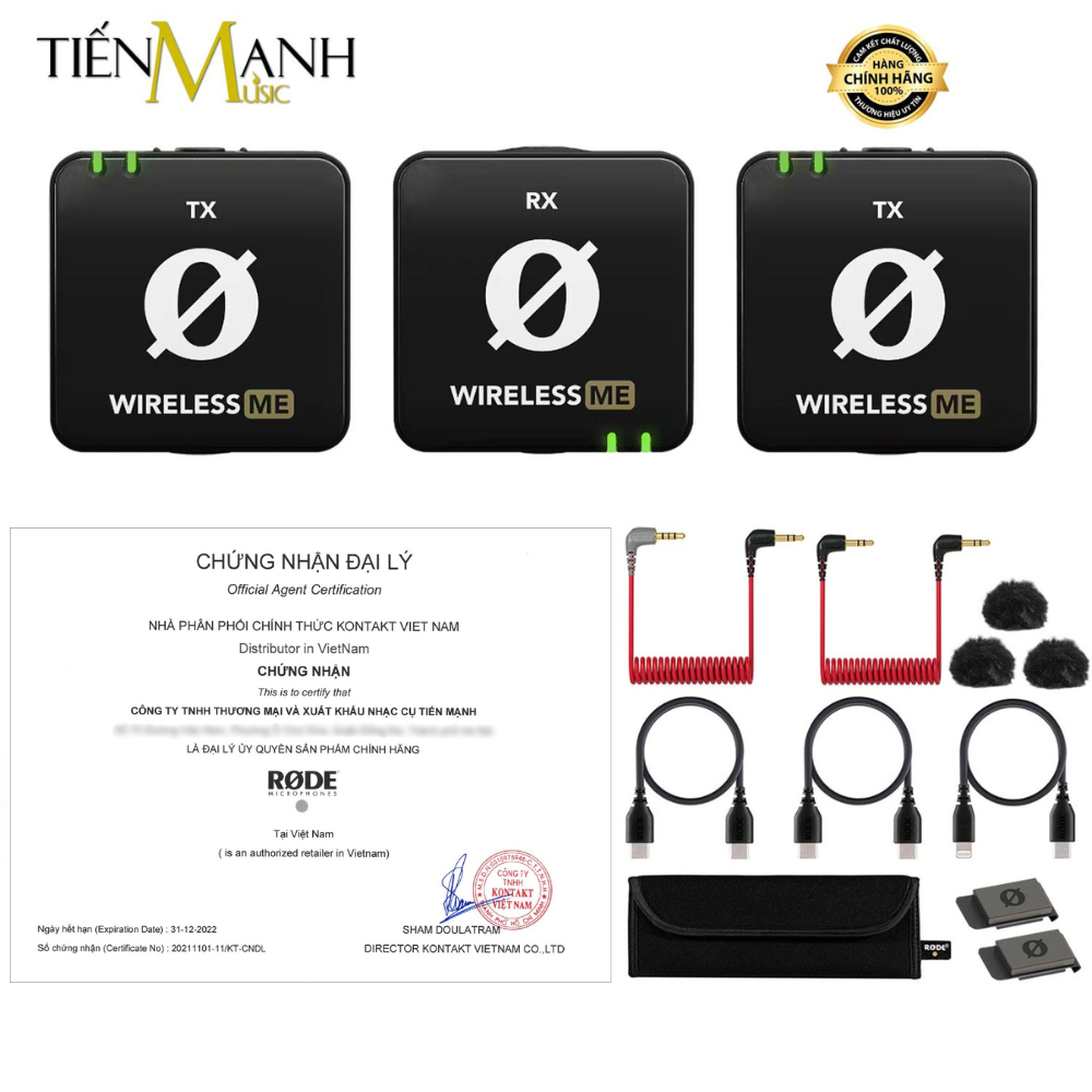   Chính Hãng  Micro Rode Wireless ME Và ME Dual 1 Phát 2 Phát 1 Thu - Mic Thu Ghi Âm Không Dây Livestream Phỏng vấn 