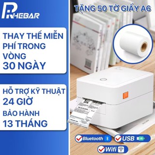 Máy in nhiệt A6 in đơn hàng,20-110mm GHTK USB+Bluetooth+WIFI mã vận đơn, mã vạch, phiếu gửi hàng