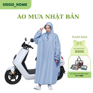 Áo Mưa Đi Xe Có Kính Chắn Nước Vải Dày Cao Cấp Tiện Dụng An Toàn