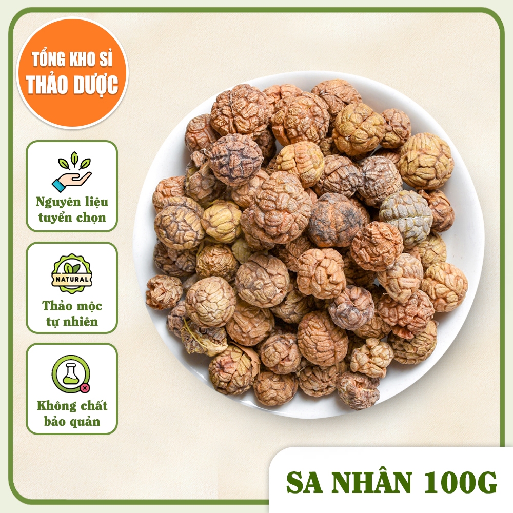 Sa nhân khô 100g, quả sa nhân, thơm, sạch, không lẫn tạp chất - Tổng Kho Sỉ Thảo Dược