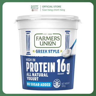 DATE 08/11/2025 - FARMERS UNION - Sữa Chua Hy Lạp Bổ Sung Protein, Greek Style, Natural Yogurt, High Protein