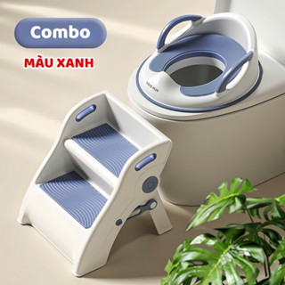 Ghế Bậc Thang Kê Chân Nhà Vệ Sinh Bằng Nhựa PP+TPE Thiết Kế Đệm Chống Trơn Trượt An Toàn Có Gấp Gọn