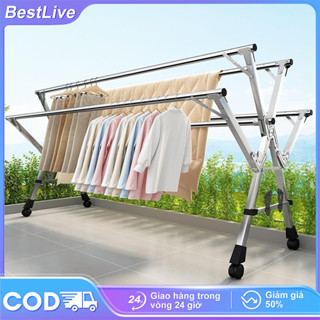  BestLive Giá phơi quần áo Gấp gọn Sào phơi đồ inox chịu lực cao  Giá treo quần áo Đa năng 