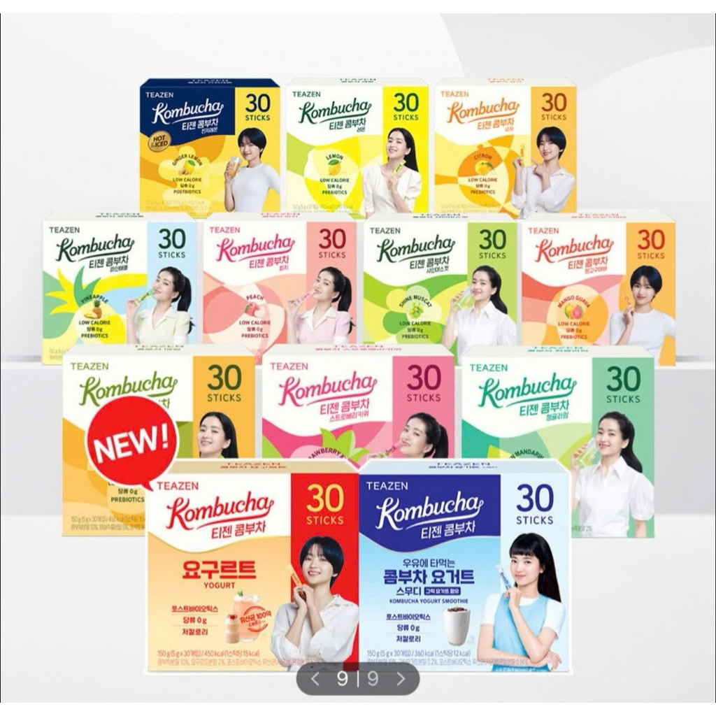 (Bill Oliveyoung) Trà Kombucha Teazen Hàn Quốc low calories MỚI