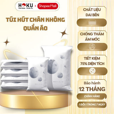 Túi Hút Chân Không Quần Áo Chăn Gối HOKU Chất Liệu Dai Bền Bảo Quản Tránh Nấm Mốc, Vi Khuẩn - TCK01