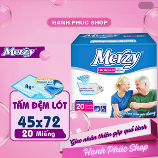 Tấm đệm lót Merzy 20 miếng 45x72 cm và 60x70cm siêu mềm 3 lớp thấm hút tuyệt đối #lót già #bỉm merzy #lót già merzy