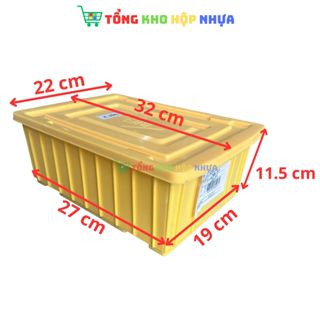  Khay Nhựa Có Nắp Đậy – Thùng Nhựa Lưu Trữ Đa Năng Đựng Ốc Vít Linh Kiện Đồ Nghề...1 Vàng to 