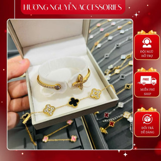  Set lắc tay vòng tay titan cao cấp không han rỉ phụ kiện trang sức nữ kiểu dáng thanh lịch - HƯƠNGSHOP 