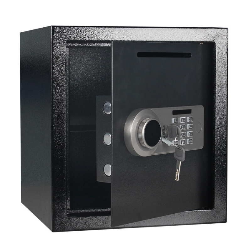 Két Sắt Mini Điện Tử Cao 36cm Khóa 3 Chức Năng (Số + Chìa + Vân Tay) – An Toàn Cho Gia Đình, Văn Phò