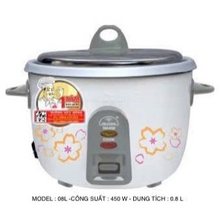  Nồi Cơm Điện Nắp Rời Kim Cương 0.8 LÍT   KC-0.8L từ 1 đến 3 người ăn  Hàng chính hãng  