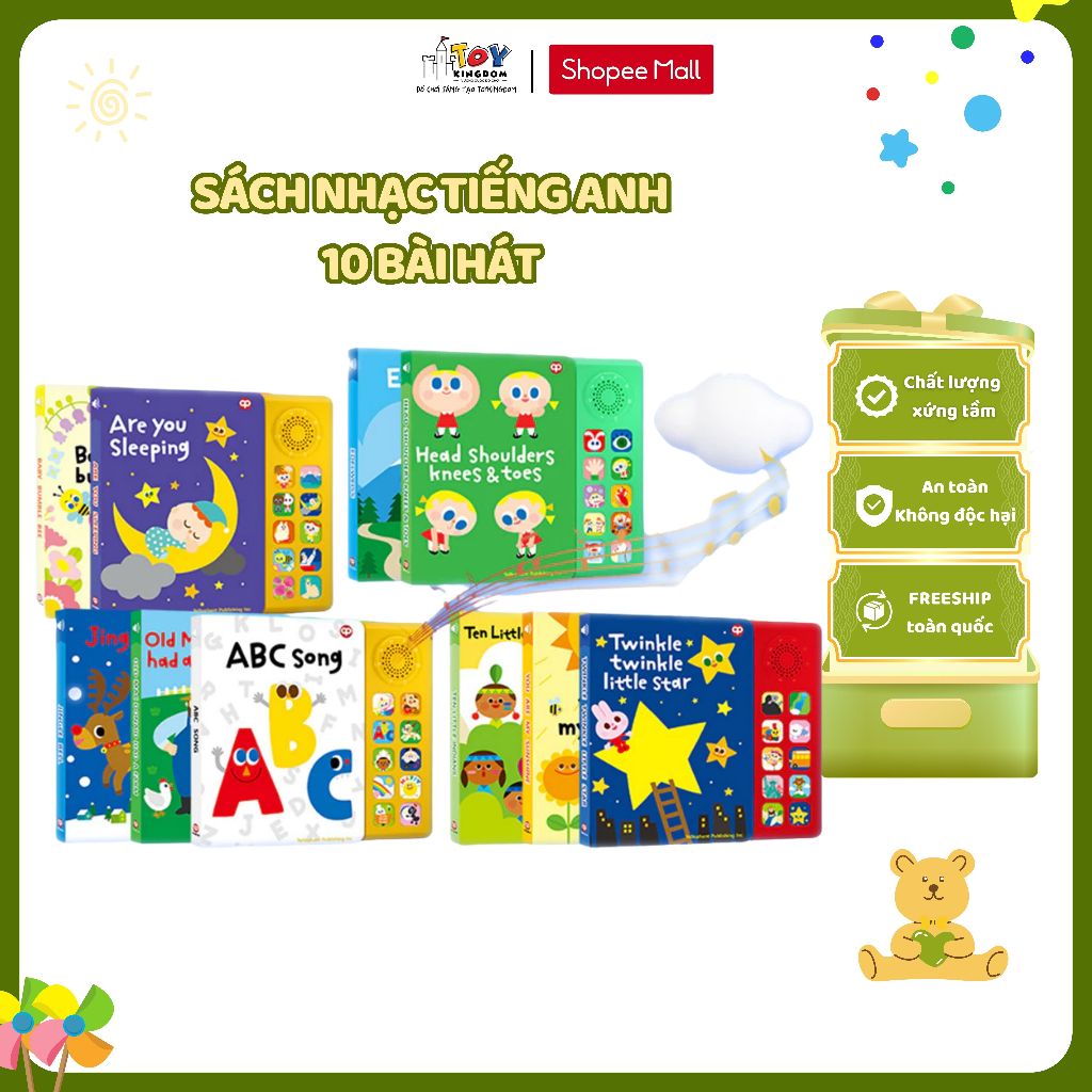 Đồ Chơi Sách Nhạc Tiếng Anh Toykingdom Giúp Bé Cùng Học Qua 10 Bài Hát