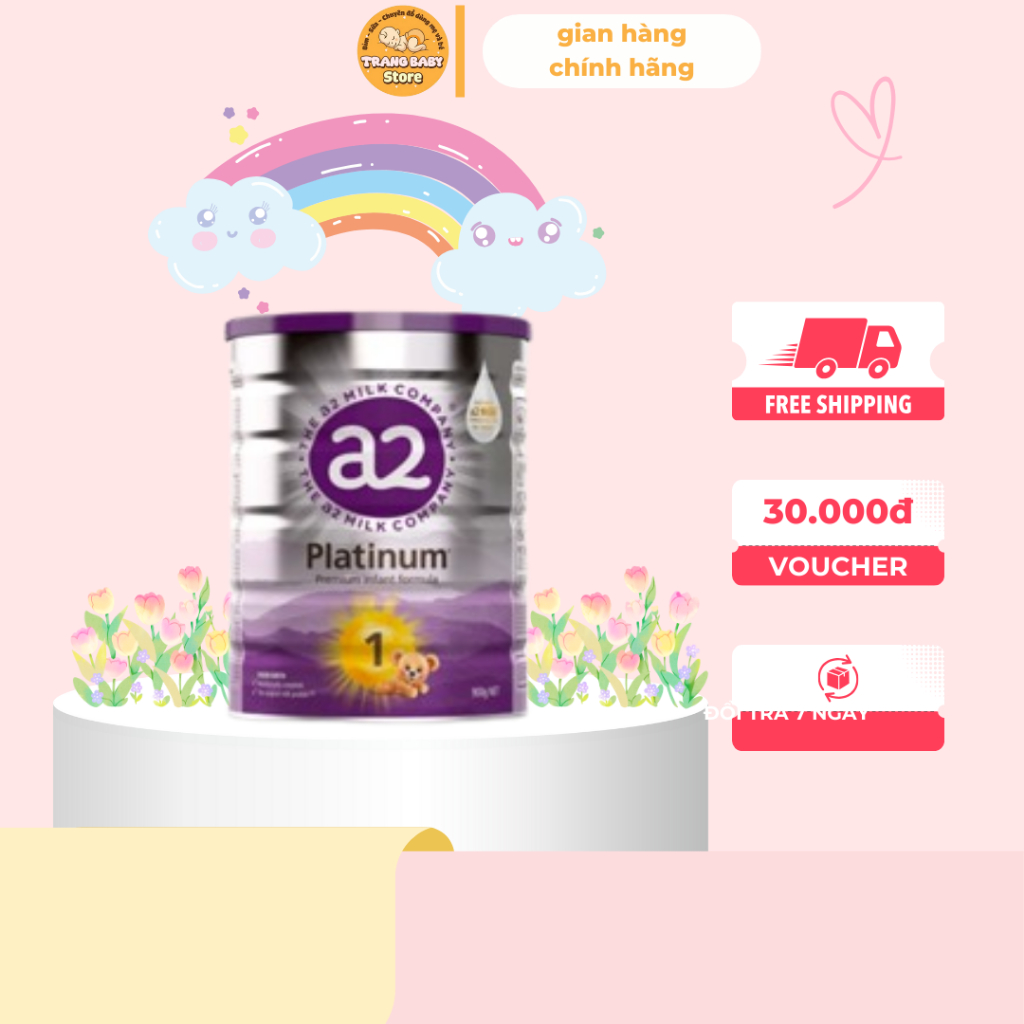Sữa a2 Milk a2 Platinum Số 1 900g – Sữa Công Thức Đạm A2 Dễ Tiêu Hóa Cho Trẻ Sơ Sinh Từ 0–6 Tháng Nh