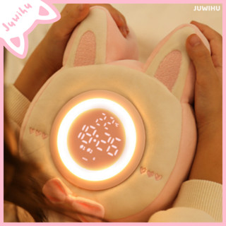  Gấu Bông Bánh Thỏ Dễ Thương – Đồng Hồ Báo Thức Đèn Ngủ Ánh Sáng Ấm Lông Mềm Mịn Quà Tặng Bé Gái 