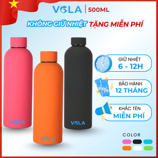 Bình giữ nhiệt VOLA 500ml inox 304, Bình giữ nhiệt nhỏ gọn thời trang, có khắc tên miễn phí