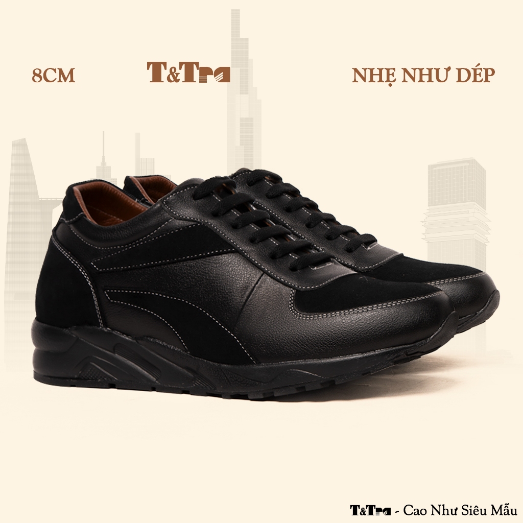 [ 8CM ] Giày Độn Nam T&TRA T28 Đ