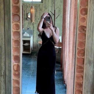  Váy Nhung The Mềm 2s Dáng Dài Mix Ren Dành Cho Nữ By Trang Mun A19 