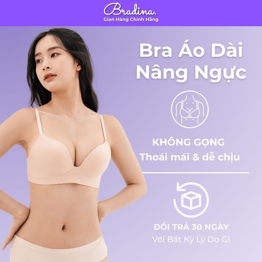 [DEAL HOT] Áo Lót Đệm Vừa 3cm Không Gọng Su Đúc Nâng Ngực Tự Nhiên Bradina Perfect Fit ALKG12
