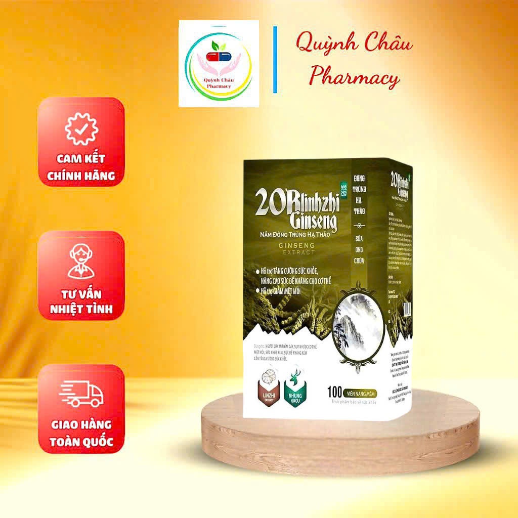 20B Linhzhi Ginseng Đông Trùng Hạ Thảo - Hỗ trợ tăng cường sức khỏe , tăng đề kháng , giảm mệt mỏi
