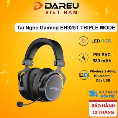 Tai nghe DAREU EH925T Triple Mode - Pin sạc 930mAh (Wireless 2.4Ghz / Bluetooth / Dây USB)
