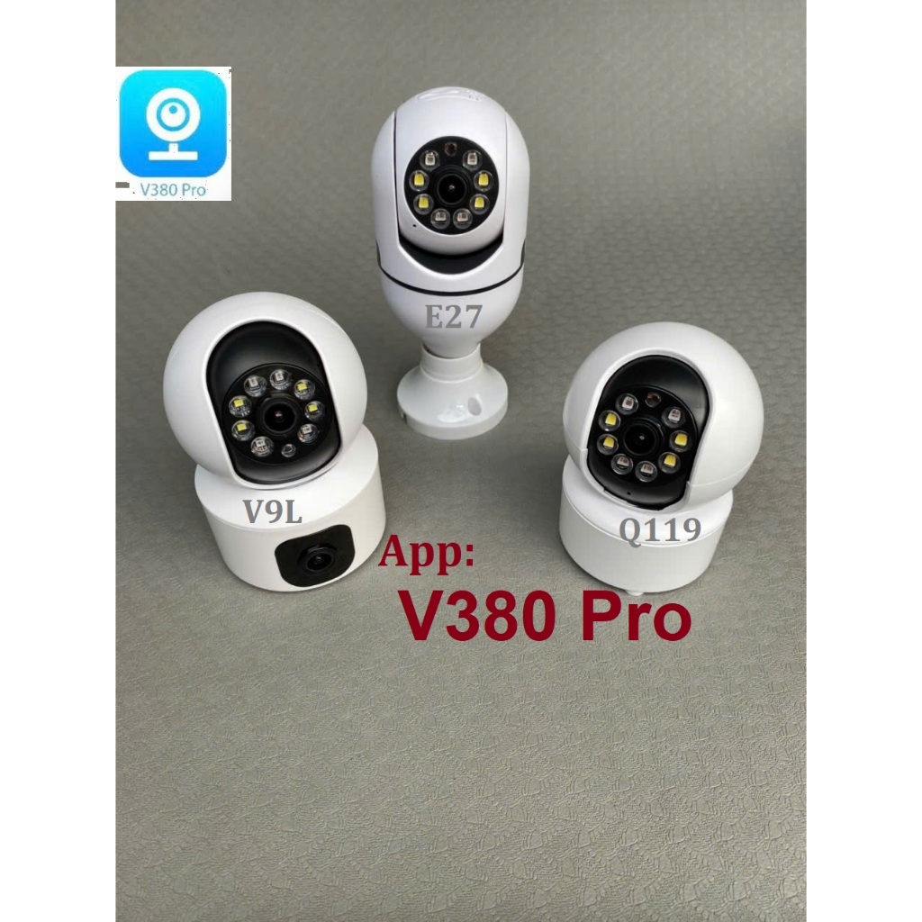 Camera Wifi V380 Pro Sử Dụng Trong Nhà Quan Sát Ngày Đêm Xoay 4 Chiều Đàm Thoại 2 Chiều Tiện Lợi