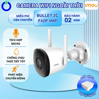 Camera Wifi Ngoài Trời IMOU BULLET 2C F42P 4MP Có MIC Hồng Ngoại Phát Hiện Người Bảo hành 2 Năm