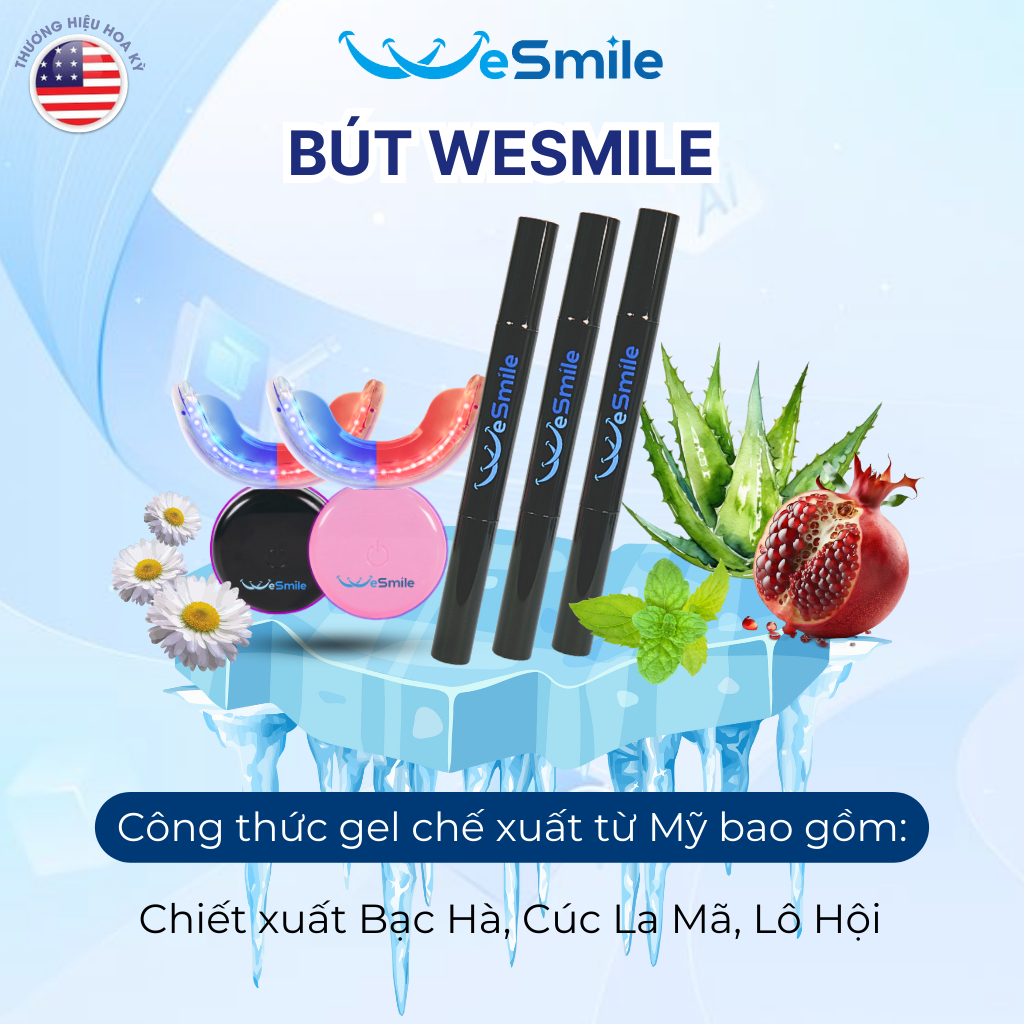  Bút tẩy trắng răng WESMILE bút gel làm trắng an toàn không gây ê buốt cho răng 