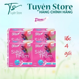 Combo lốc 6 gói băng vệ sinh diana siêu thấm gói 8 miếng 23cm/ 20 miếng