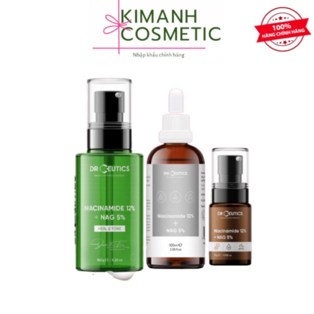 [KIMANH Cosmetics] Serum Niacinamide(Vitamin B3) 12% DrCeutics Giảm Thâm Sáng Da Kiềm Dầu