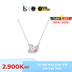 Dây chuyền bạc nữ đính đá CZ hình thiên nga Luna Sliver