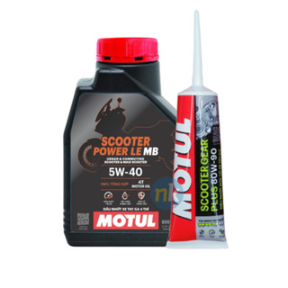   Mẫu Mới  Nhớt xe tay ga 100% tổng hợp Motul Scooter Power LE 5W40 800ml tặng nhớt hộp số Motul Gear 80W90 120ml 
