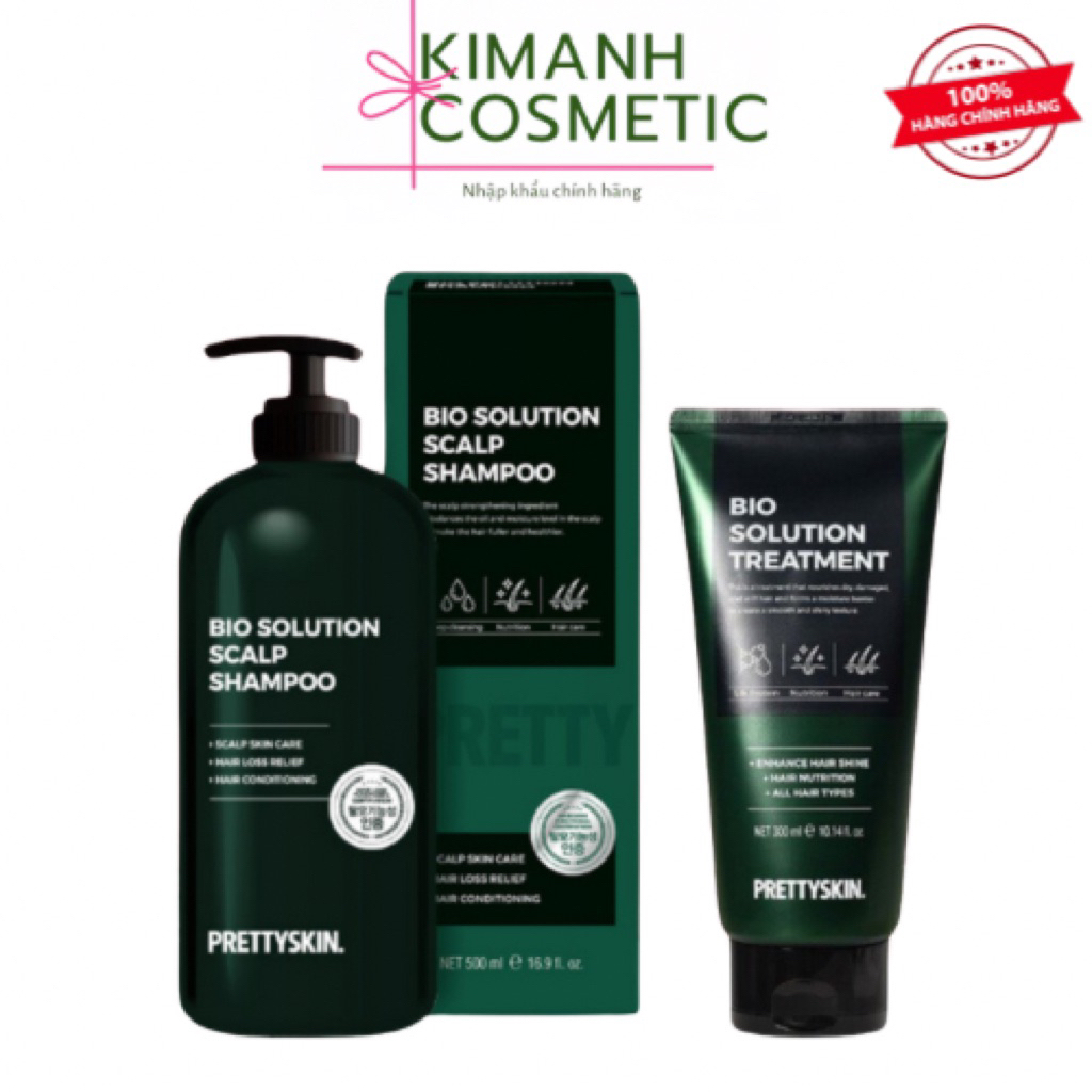 [KIMANH Cosmetics] Dầu Gội Xả Chống Rụng Tóc Prettyskin Bio Solution Scalp Shampoo 500ml