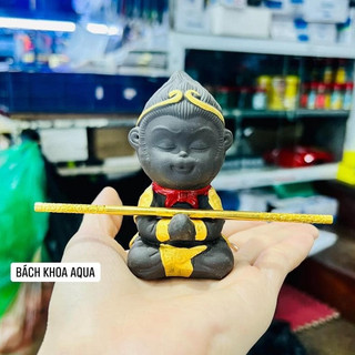 Tượng Tôn Ngộ Không trang trí bể cá, decor bể thủy sinh