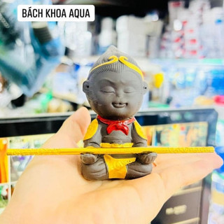 Tượng Tôn Ngộ Không trang trí bể cá, decor bể thủy sinh