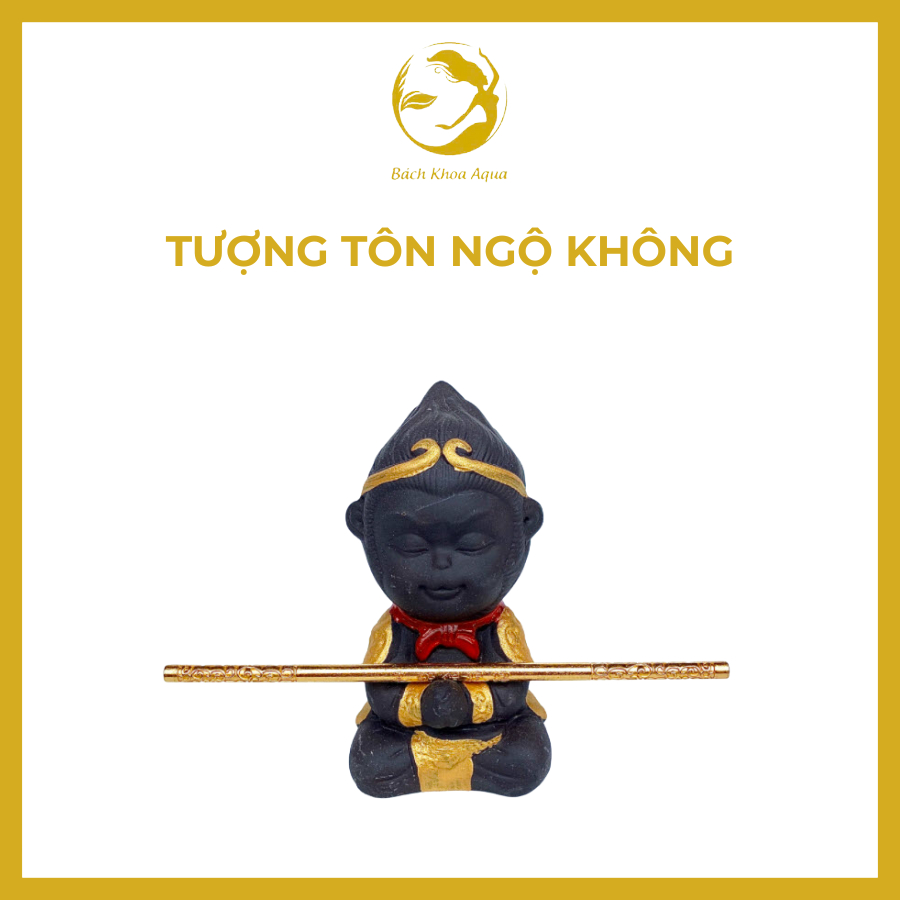 Tượng Tôn Ngộ Không trang trí bể cá, decor bể thủy sinh
