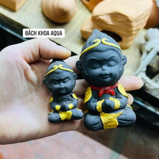 Tượng Tôn Ngộ Không trang trí bể cá, decor bể thủy sinh