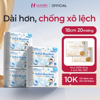 [Combo 2/5 gói] Băng Vệ Sinh UUcare Young Girl Hàng Ngày 18cm 20 Miếng/Gói mềm mại