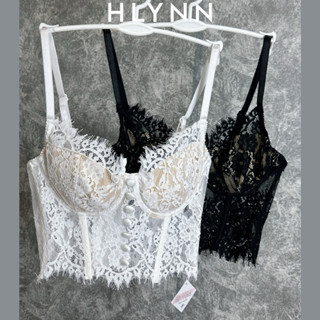 Áo corset ren mi đính cúc có gọng mút m330