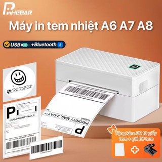 Máy in nhiệt A6 in đơn hàng,Máy in vận đơn, phiếu gửi hàng, logo có sẵn lớp keo tự dính,40-108MM