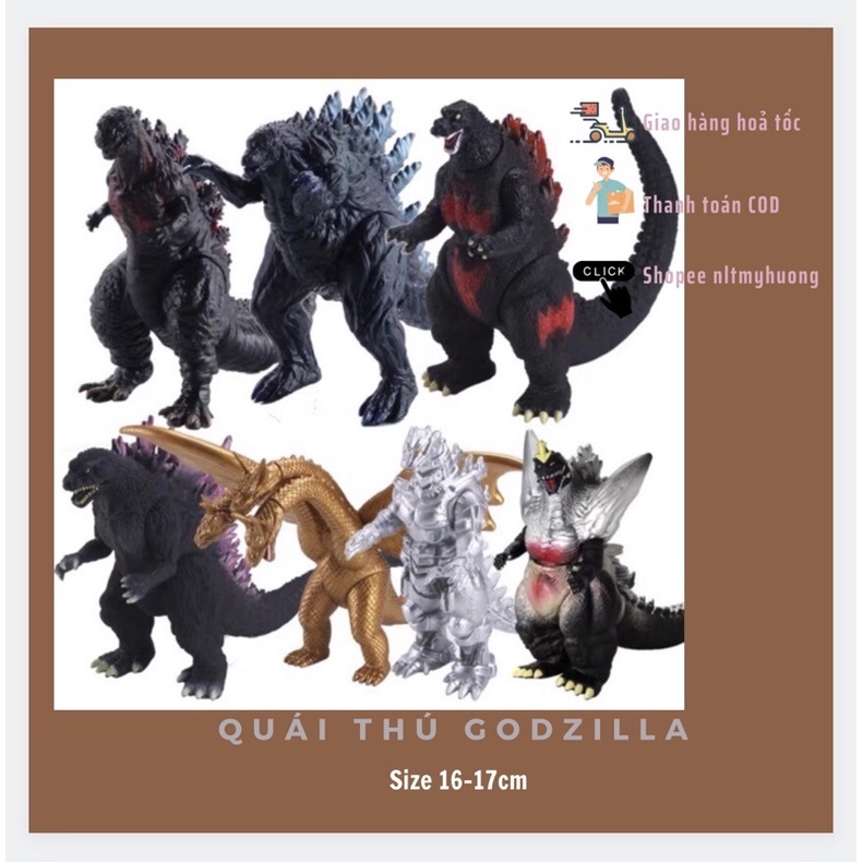 [Godzilla] Nhiều mẫu 🎀Mô Hình Mecha Godzilla Rồng 3 đầu King Kong Size 16-18cm Nhựa PVC🎀Ảnh thật ☘️