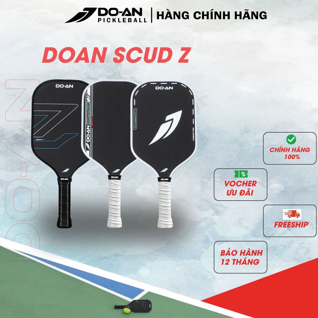   DEAL SOCK - TẶNG QUẤN CÁN&BĂNG CHẶN MỒ HÔI  Vợt Pickleball DO-AN Z1 T700 carbon công thủ toàn diện 